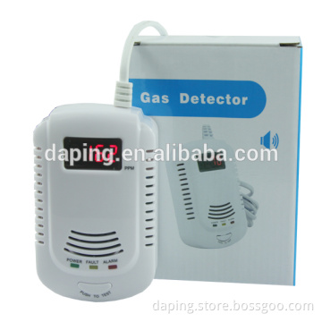 battery opreated LCD idsplay voice standalone intelligent dual-voltage gas alarm